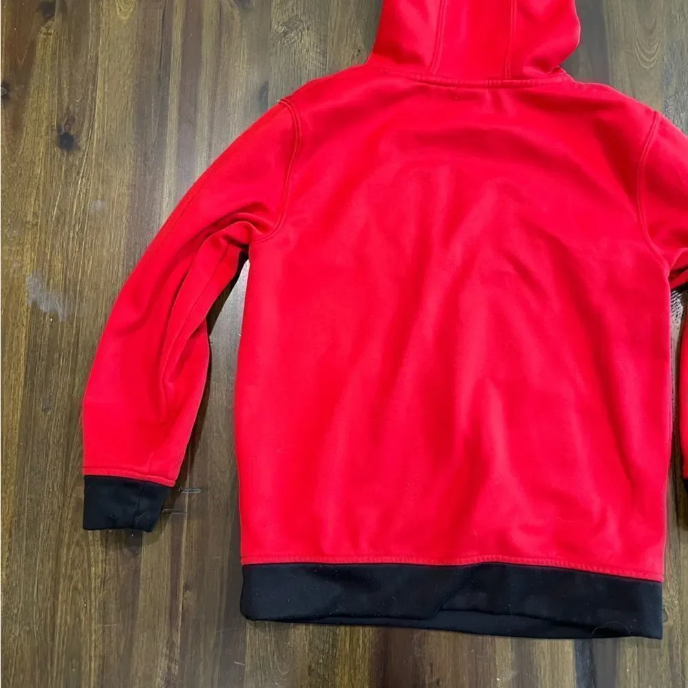 Puma Kids Hoodie Red and Black Fleece - Size S